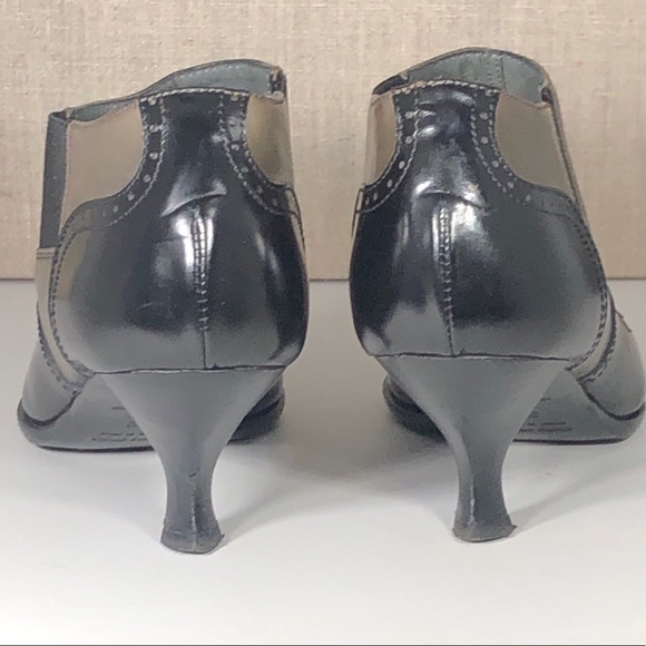 Miu Miu Spectator Taupe & Black Spectator Booties - Picture 4 of 7